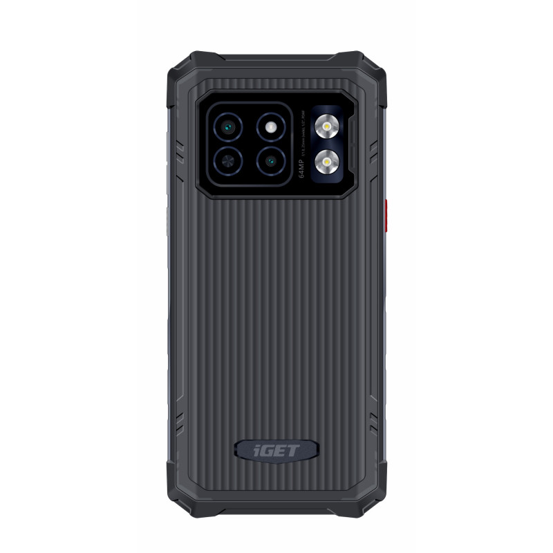 iGET T2 8 + 256 Black - odolný mobilný telefón