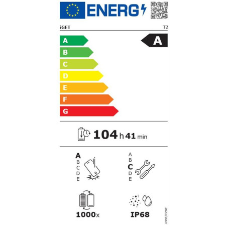iGET T2 8 + 256 Black - odolný mobilný telefón