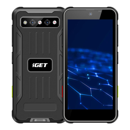 iGET T mini 6 + 128 Black - odolný mobilný telefón