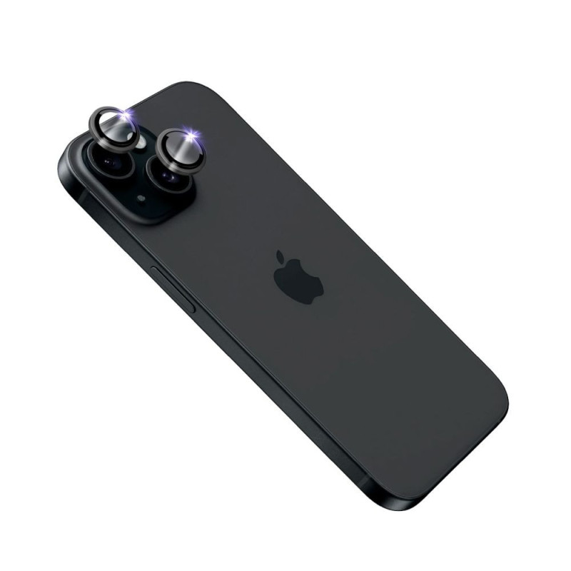 FIXED Sapphire Camera Glass iPhone 15/15+, čierna