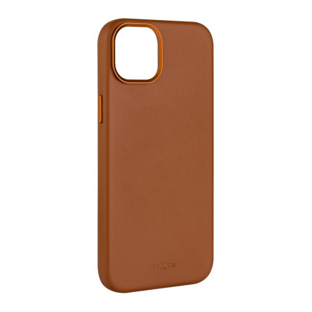FIXED MagLeather kožený kryt iPhone 15, hnedý