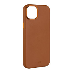 FIXED MagLeather kožený kryt iPhone 15+ hnedý