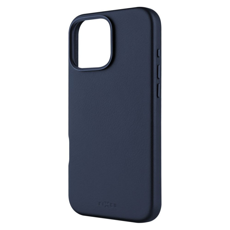 FIXED MagLeather kožený kryt iPhone 16PM modrý