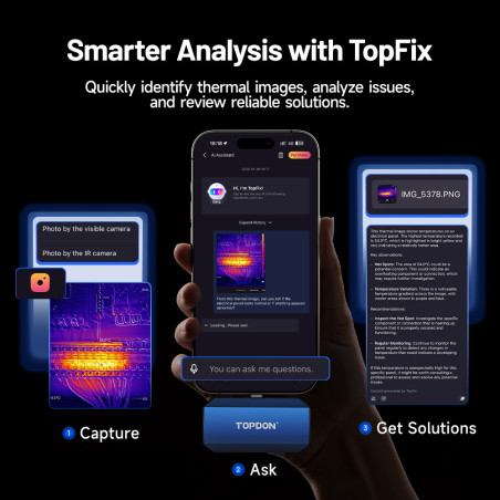 TOPDON termálna infrakamera TC001 Max/AI asistent/512x384/iOS/Android/Windows/1,5MP/USB-C