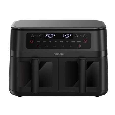 Salente DoubleAir, duálna teplovzdušná fritéza, 11 l, čierna