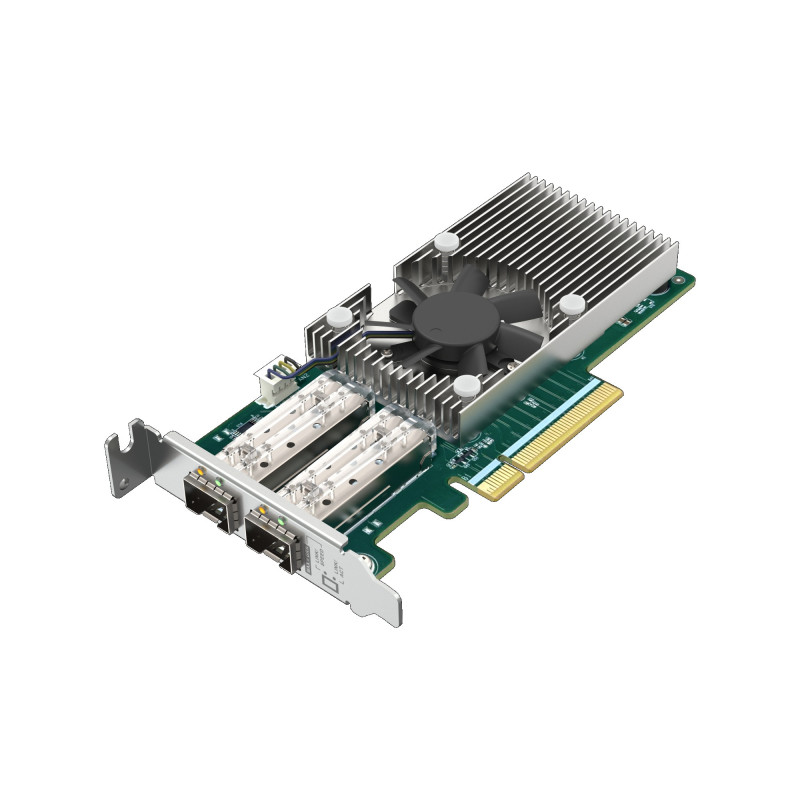 QNAP QXG-25G2SF-BCM Dual port na 25GbE Network adaptér; 2 x SFP28; Broadcom 57504 controller