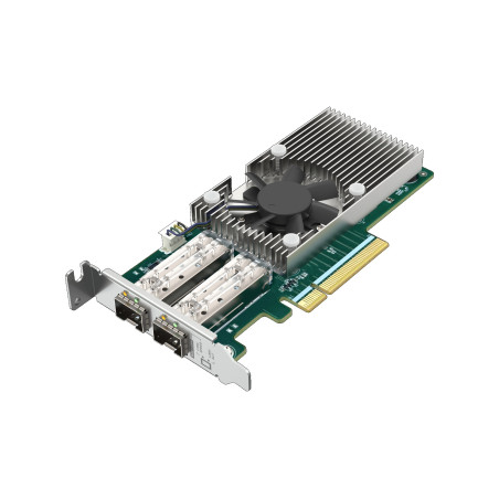 QNAP QXG-25G2SF-BCM Dual port na 25GbE Network adaptér; 2 x SFP28; Broadcom 57504 controller