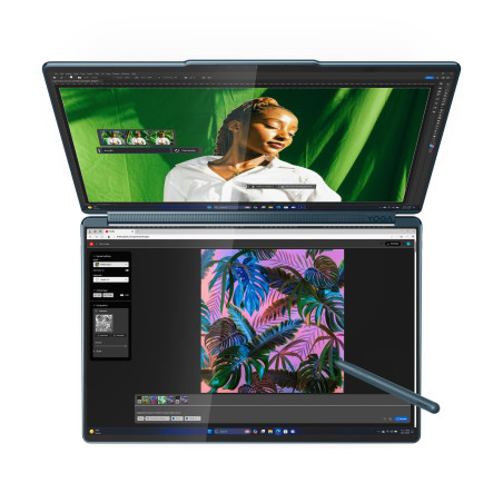 Lenovo Yoga Book 9/14IAH10/U7-255H/14"/2880x1800/T/32GB/1TB/Intel int/W11P/Tidal Teal/3R On-Site