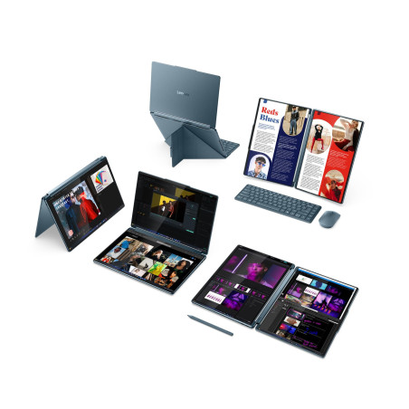Lenovo Yoga Book 9/14IAH10/U7-255H/14"/2880x1800/T/32GB/1TB/Intel int/W11P/Tidal Teal/3R On-Site