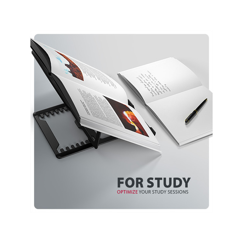 AXAGON STND-LAB, hliníkový stojan pre notebooky 10"-17.3", nastaviteľná výška, čierny