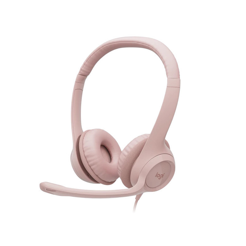 Náhl. sada Logitech Stereo USB Headset H390, ružová