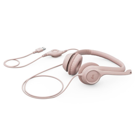 Náhl. sada Logitech Stereo USB Headset H390, ružová