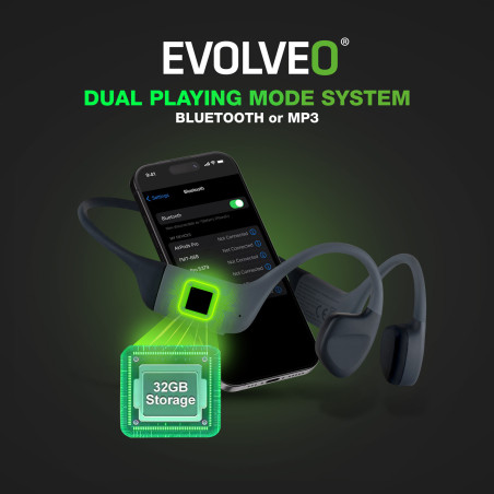 EVOLVEO BoneMax, bezd. slúchadlá na lícne kosti