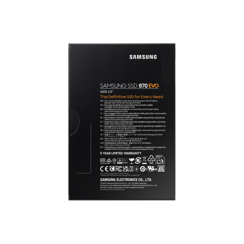 Samsung 870 EVO/8TB/SSD/2.5"/SATA/Čierna/5R