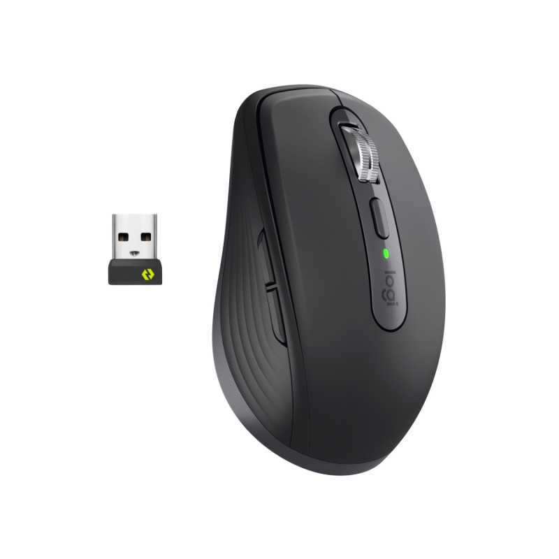 LOGITECH MX Anywhere 3S/Kancelárska/Laserová/Pre pravákov/8 000 DPI/USB+BT/Grafitová