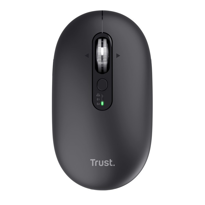 Trust Seron Slim/Kancelárska/Optická/3 200 DPI/USB+BT/Čierna