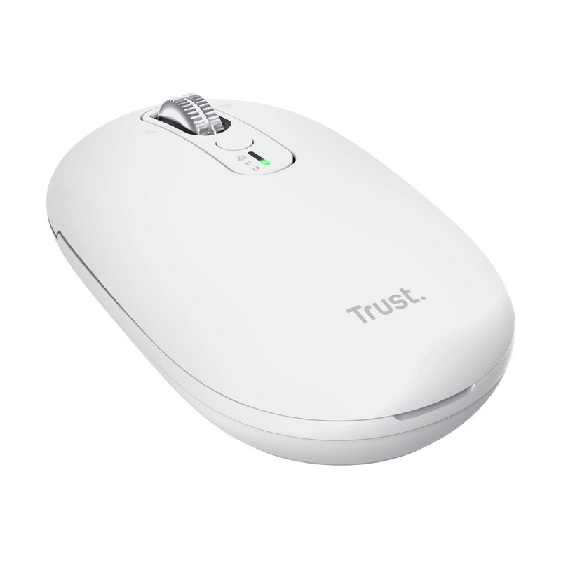 Trust Seron Slim/Kancelárska/Optická/3 200 DPI/USB+BT/Biela