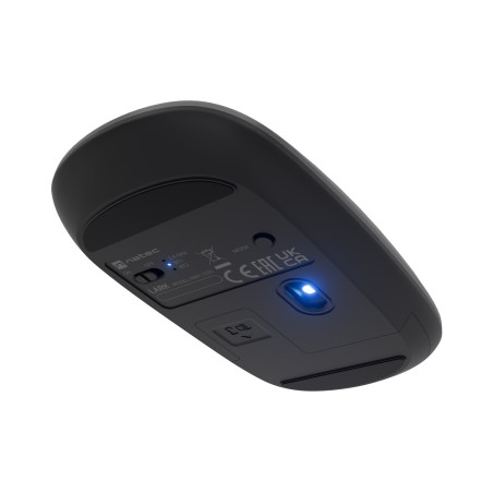 Myš bezdrôtová Natec LARK/Kancelárska/Blue Track/4 000 DPI/USB+BT/Čierna