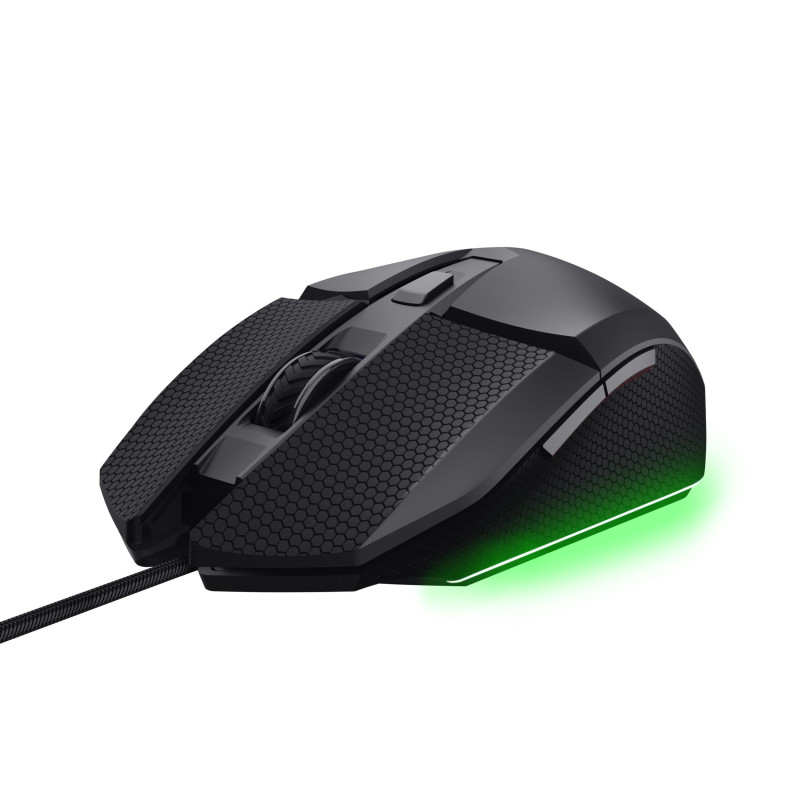 Trust GXT 121 Felox+/Herná/Optická/Pre pravákov/10 000 DPI/Drôtové USB-A/Čierna