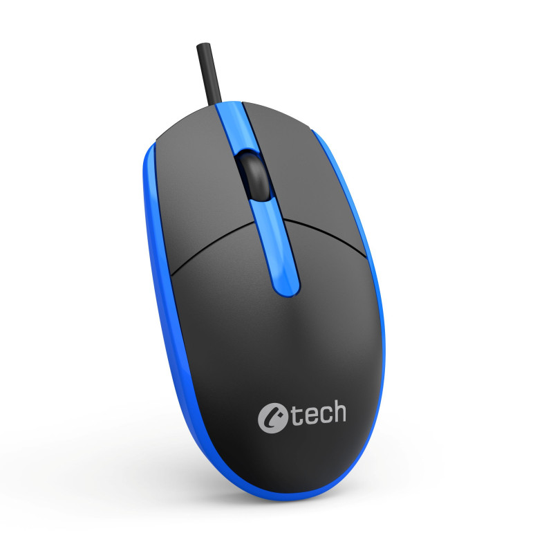 Myš C-TECH WM-10, čiernomodrá, USB
