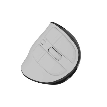 Vertikálna bezdrôtová myš Natec EUPHONIE PRO/Vertikálna/Optická/Pre pravákov/4 000 DPI/USB+BT/Biela