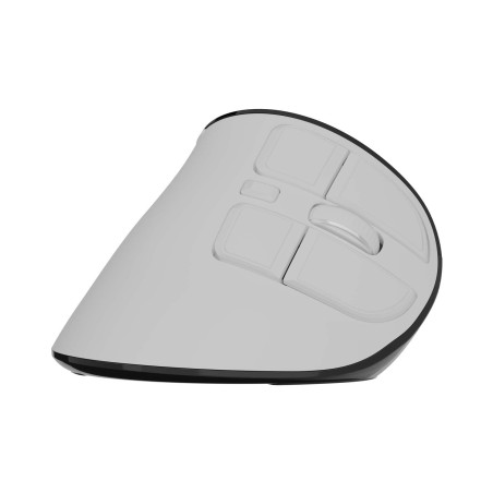 Vertikálna bezdrôtová myš Natec EUPHONIE PRO/Vertikálna/Optická/Pre pravákov/4 000 DPI/USB+BT/Biela