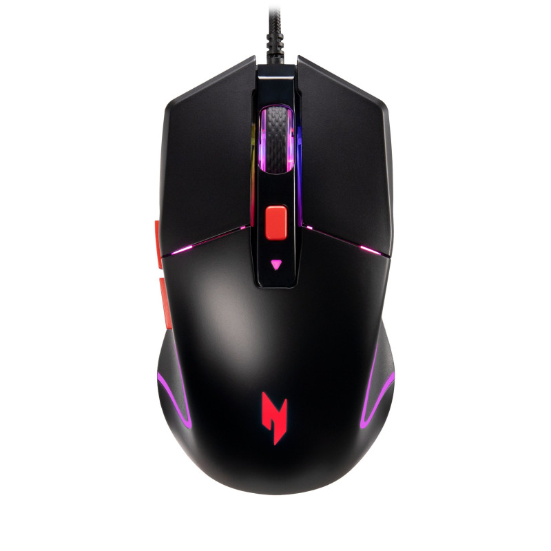 Acer Nitro NMW100/Herná/Optická/Pre pravákov/7 200 DPI/Drôtové USB-A/Čierna
