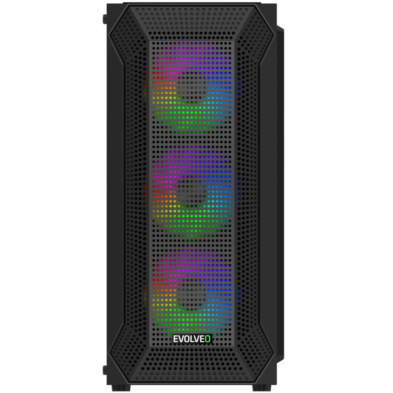 EVOLVEO Xenon, Midi Tower/4x ARGB/mesh+sklo