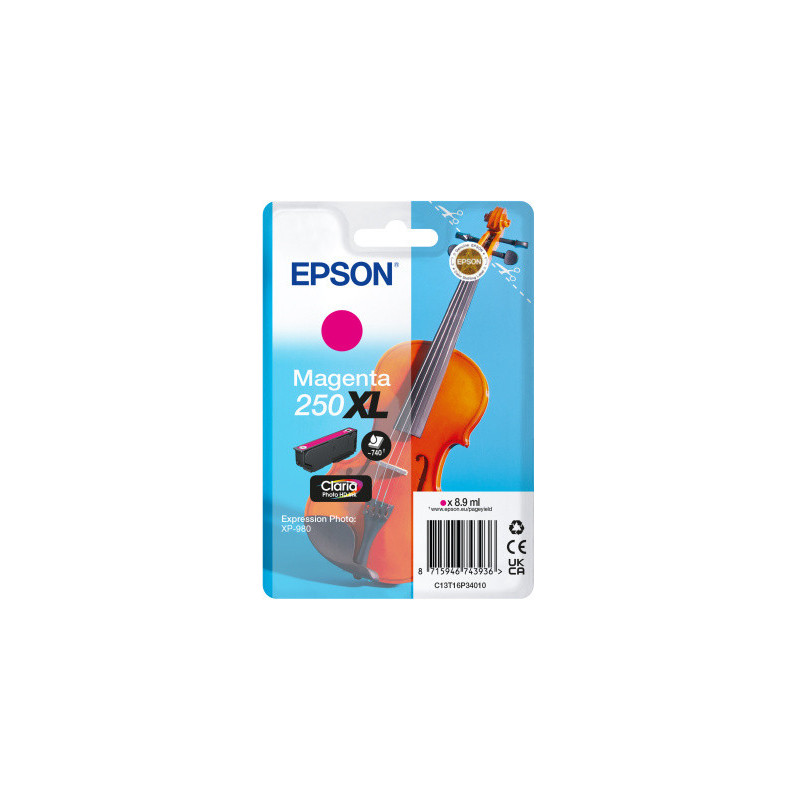 Epson Singlepack Magenta 250XL ink