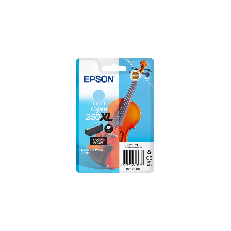 Epson Singlepack Light Cyan 250XL ink