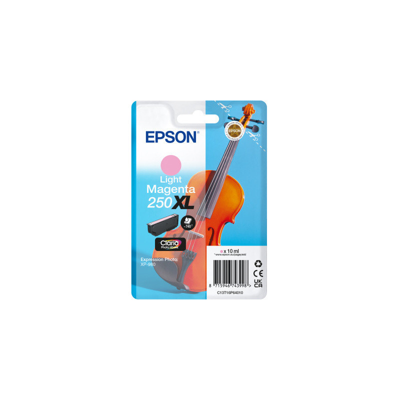 Epson Singlepack Light Magenta 250XL ink