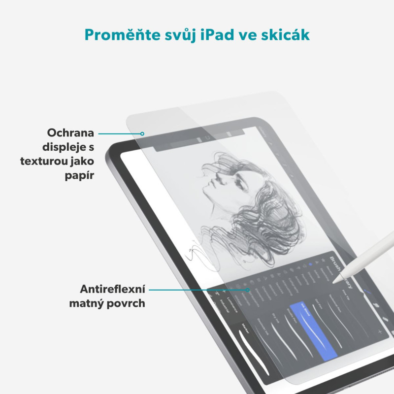Epico Paper Texture Glass Screen Protector iPad 10,9 "/11" (A16) s aplikátorom