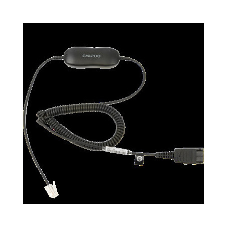 Jabra Smart Cord, QD-RJ9/10, 0,7-2m, coiled