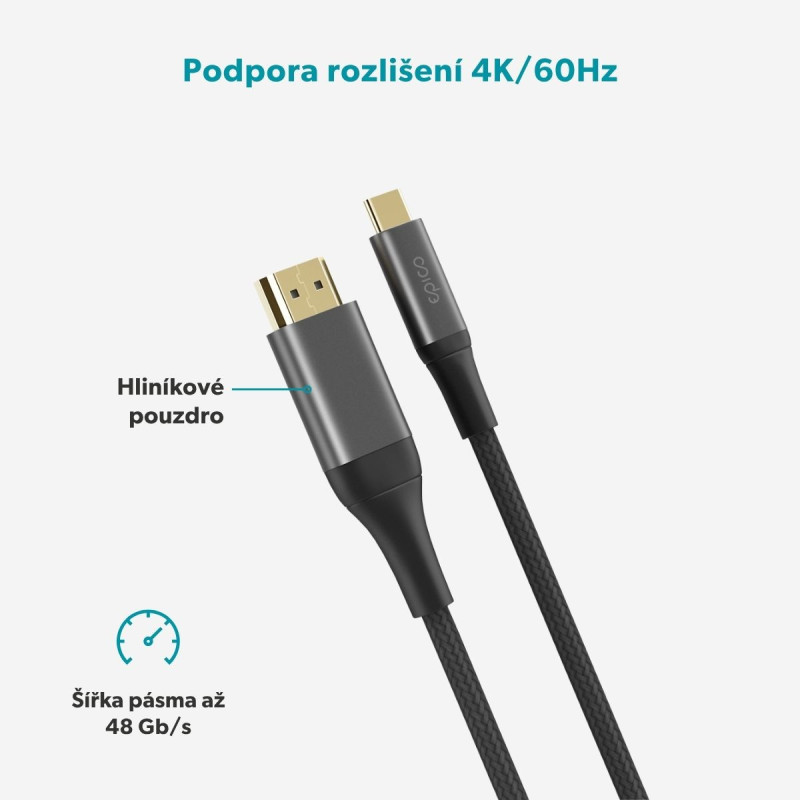 Epico UltraLink HDMI to USB-C 4K/60Hz 2m kábel EC60