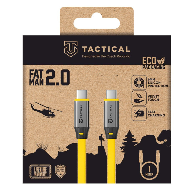 Tactical Fat Man 2.0 Cable USB-C/USB-C 1m Yellow