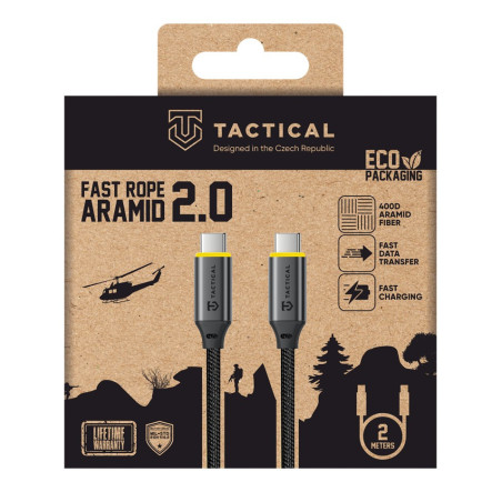 Tactical Fast Rope Aramid 2.0 Cable USB-C/USB-C 2m