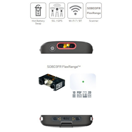 Honeywell CT70: WIFI7/6E, 8GB/128GB, FlexRange Engine-Green Laser, Extended Battery, GMS
