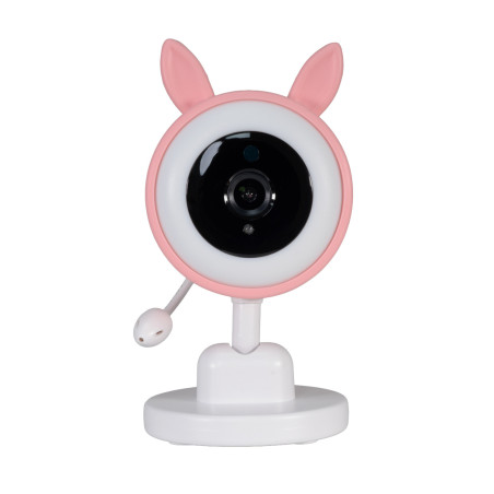 EVOLVEO Baby Monitor N35, detská pestúnka s kamerou, VOX, teplomer, nočné videnie, RGB svetlo, Ružová
