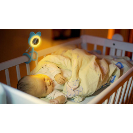 EVOLVEO Baby Monitor N35, detská pestúnka s kamerou, VOX, teplomer, nočné videnie, RGB svetlo, Modrá