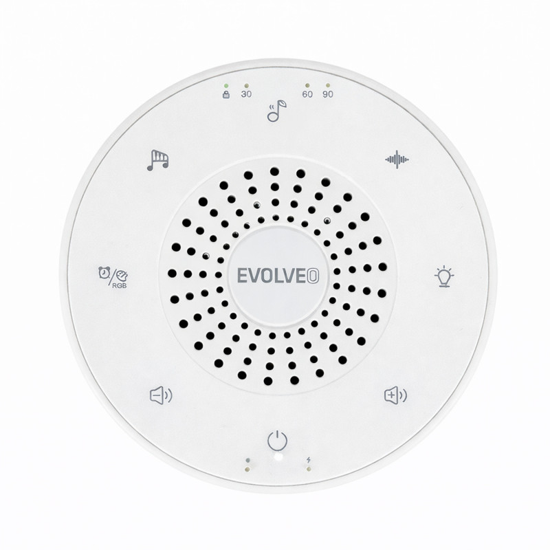 EVOLVEO Nubiloo – uspávací modul s bielym šumom, uspávankami a farebným svetlom na dobrú noc