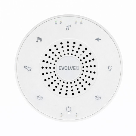 EVOLVEO Nubiloo – uspávací modul s bielym šumom, uspávankami a farebným svetlom na dobrú noc