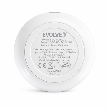 EVOLVEO Nubiloo – uspávací modul s bielym šumom, uspávankami a farebným svetlom na dobrú noc