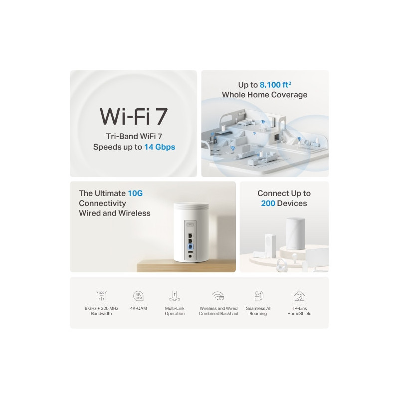 TP-link Wifi7 home mesh Deco BE68(2-pack)