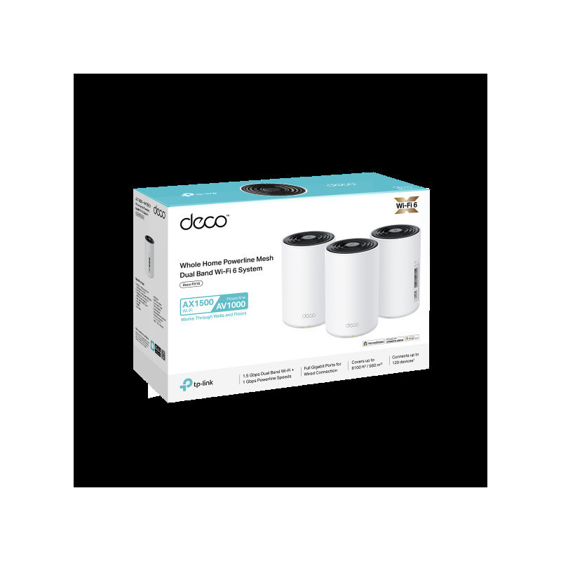 TP-Link Deco PX10(3-pack) AX1500 AV1000 Powerline Mesh System