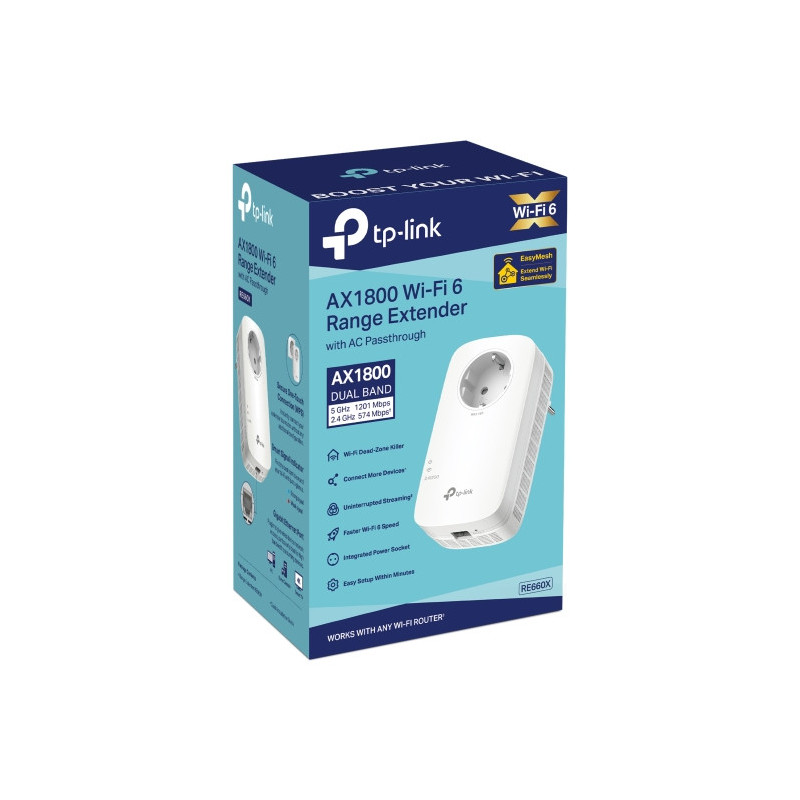 TP-Link RE660X AX1800 Wi-Fi 6 Range Extender