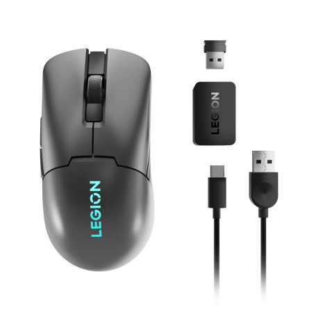Lenovo Legion M600s/Herná/Optická/Pre pravákov/19 000 DPI/Drôtová+bezdrôtová/Sivá