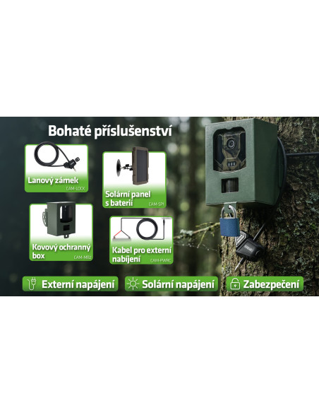EVOLVEO StrongVision PRO 4G II, fotopasca / bezpečnostná kamera, 4G LTE, 10 000 mAh batérií