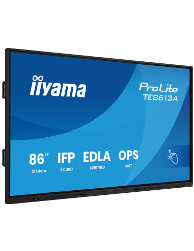 86" iiyama TE8613A-B2AG: IPS, 4K, 40P, USB-C, EDLÁ