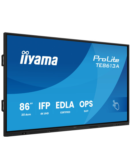 86" iiyama TE8613A-B2AG: IPS, 4K, 40P, USB-C, EDLÁ