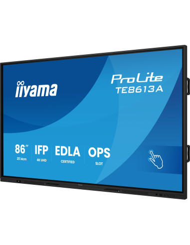86" iiyama TE8613A-B2AG: IPS, 4K, 40P, USB-C, EDLÁ